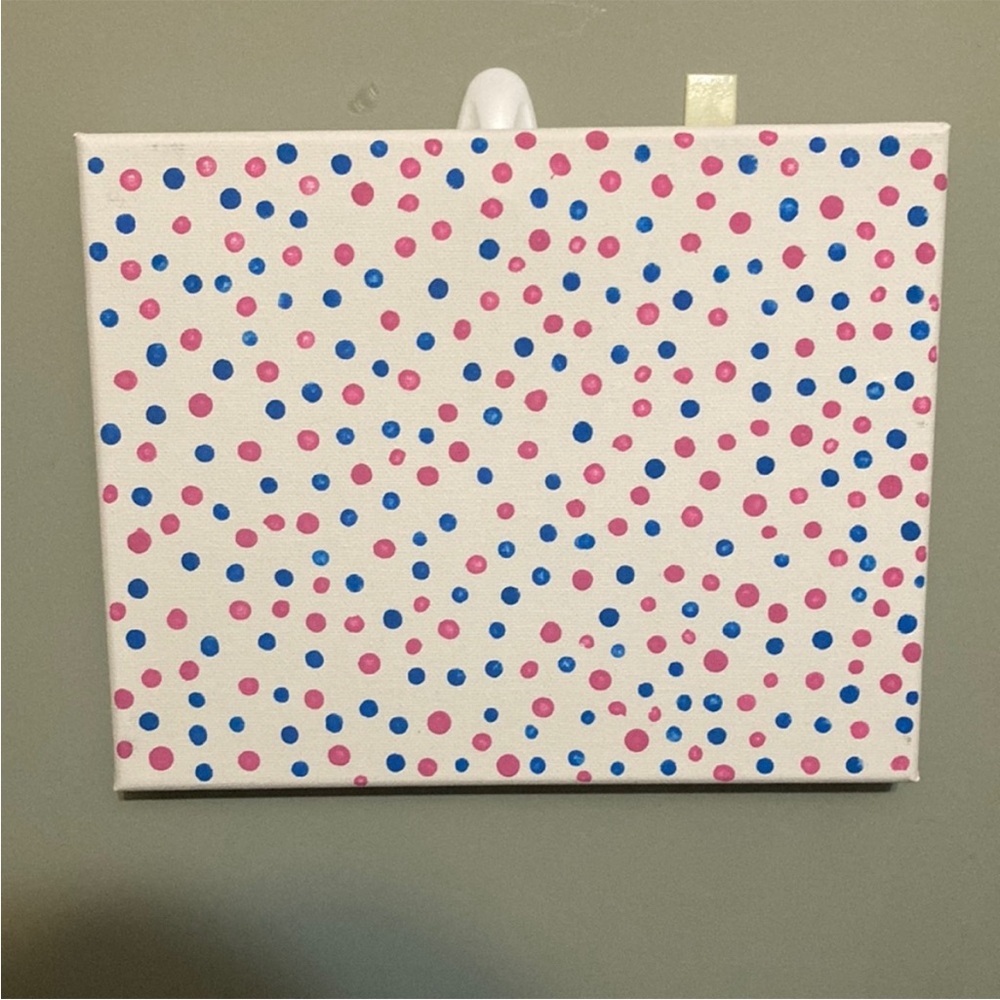 Polka Dot Acrylic paint Canvas Wall Art